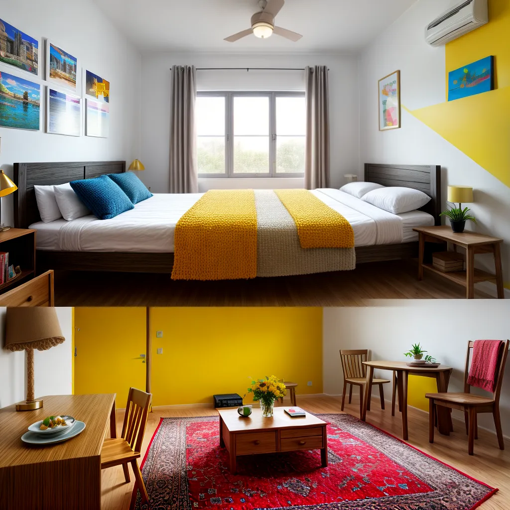 quarto hostel vibrante acolhedor
