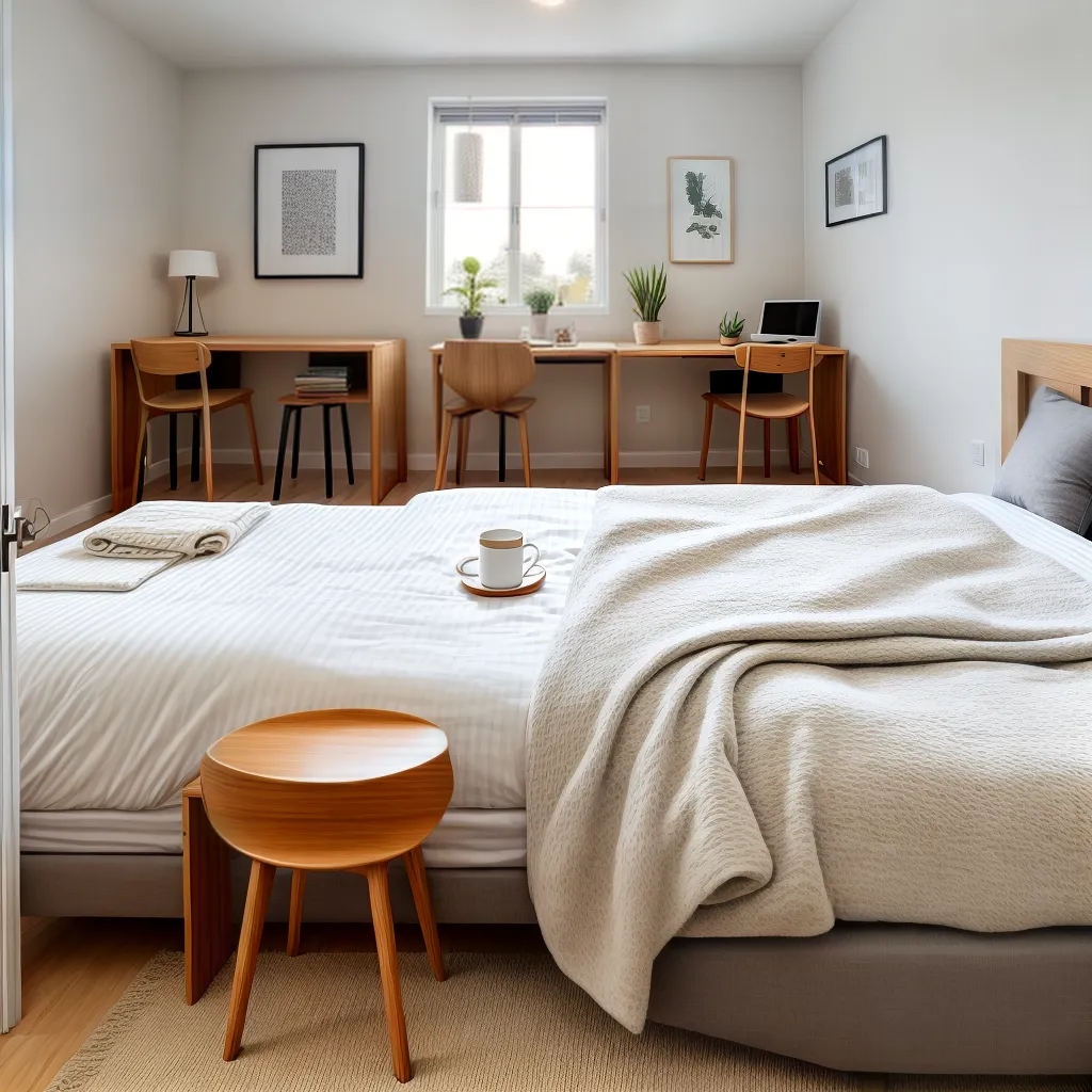 quarto hostel minimalista neutro
