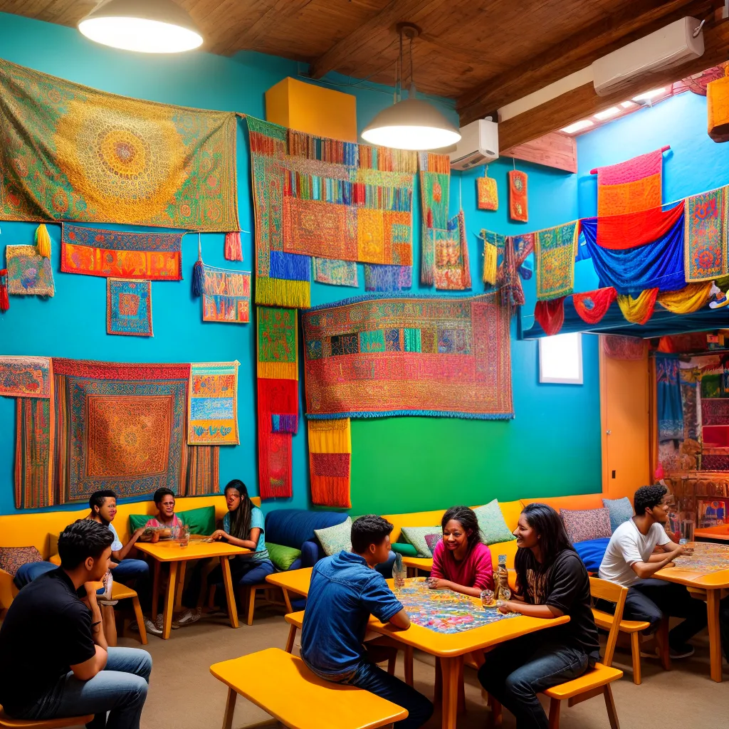 area comum hostel tapecarias conversas