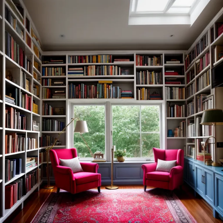 Como usar livros e estantes como elementos de decoração em salas de leitura