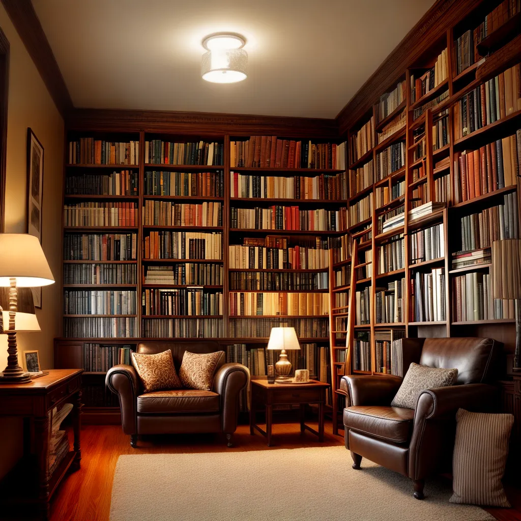 cantinho leitura poltrona vintage estante livros 1