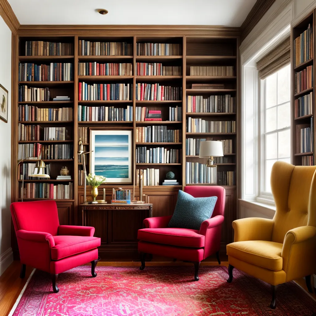 cantinho leitura poltrona vintage livros