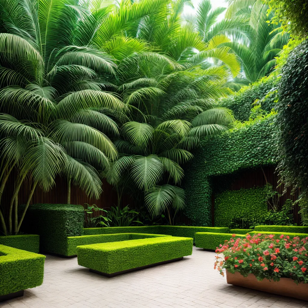 jardim interno verde variedade