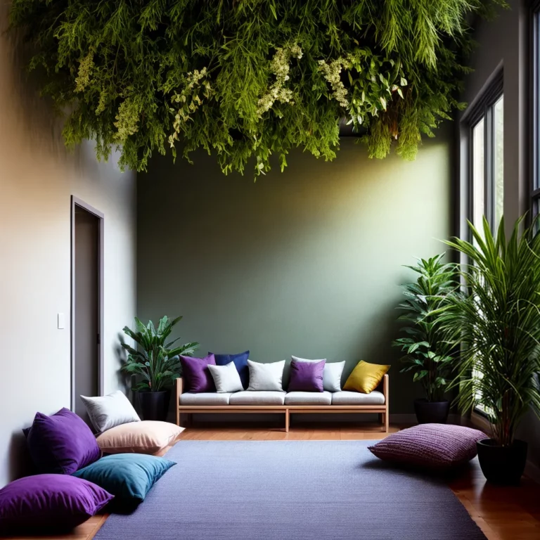 Decoração sensorial para espaços de relaxamento e meditação