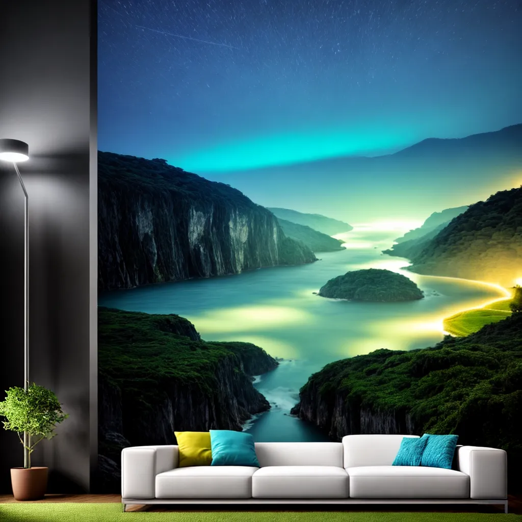 quarto decoracao sensorial azul verde