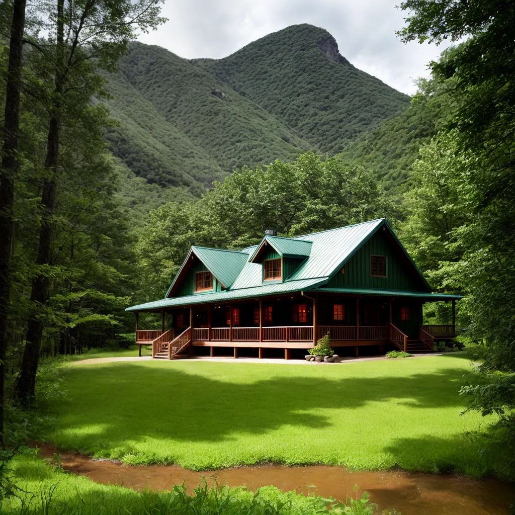 cabana madeira floresta natureza paz