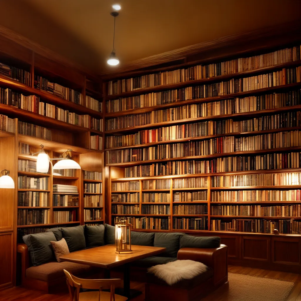 livraria aconchegante leitura luz imaginacao