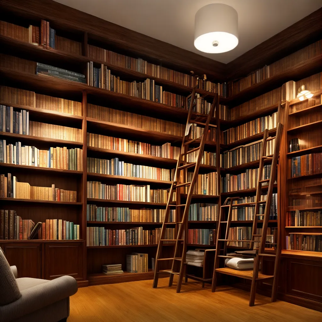 livraria encantadora estantes almofadas leitura