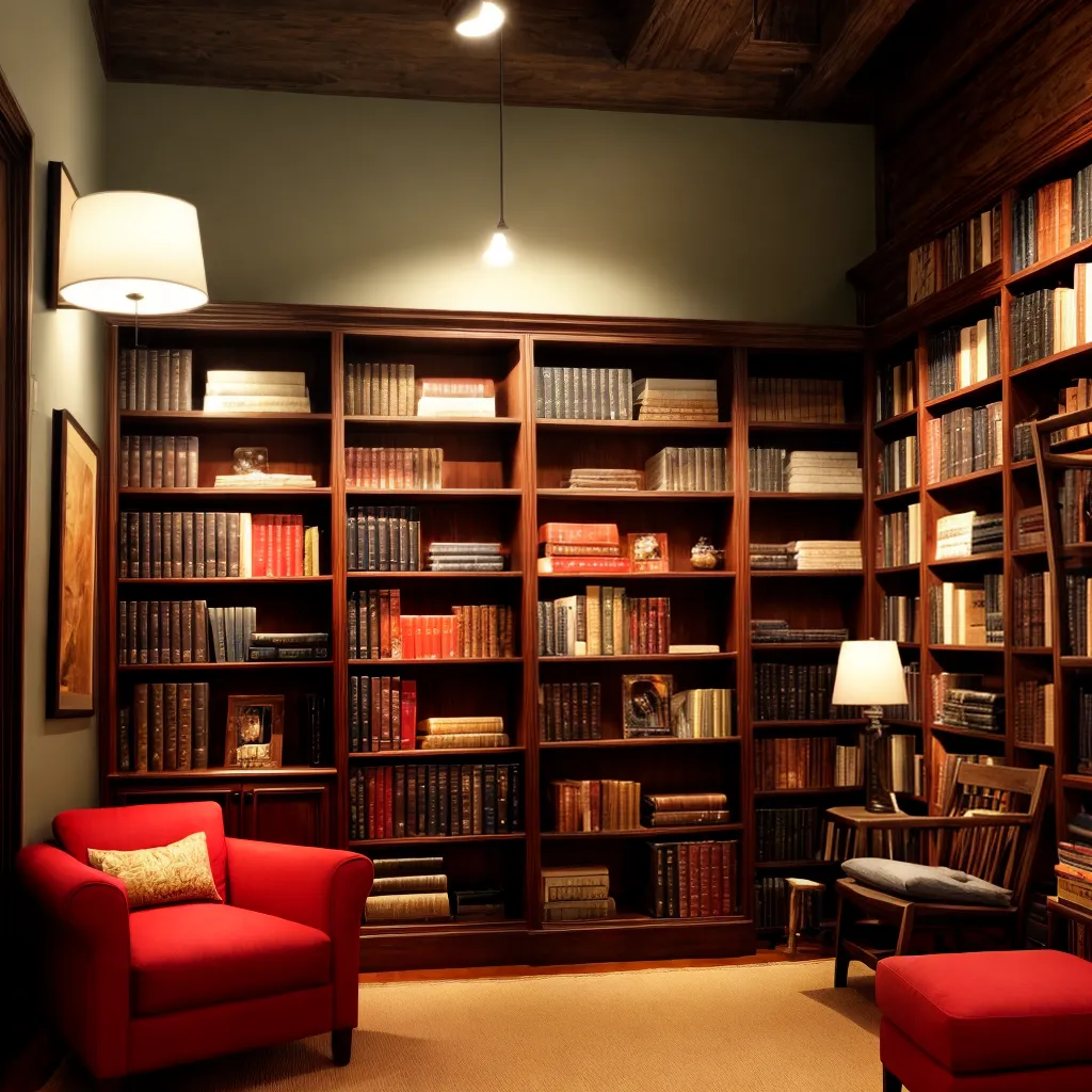livraria acochegante estantes madeira