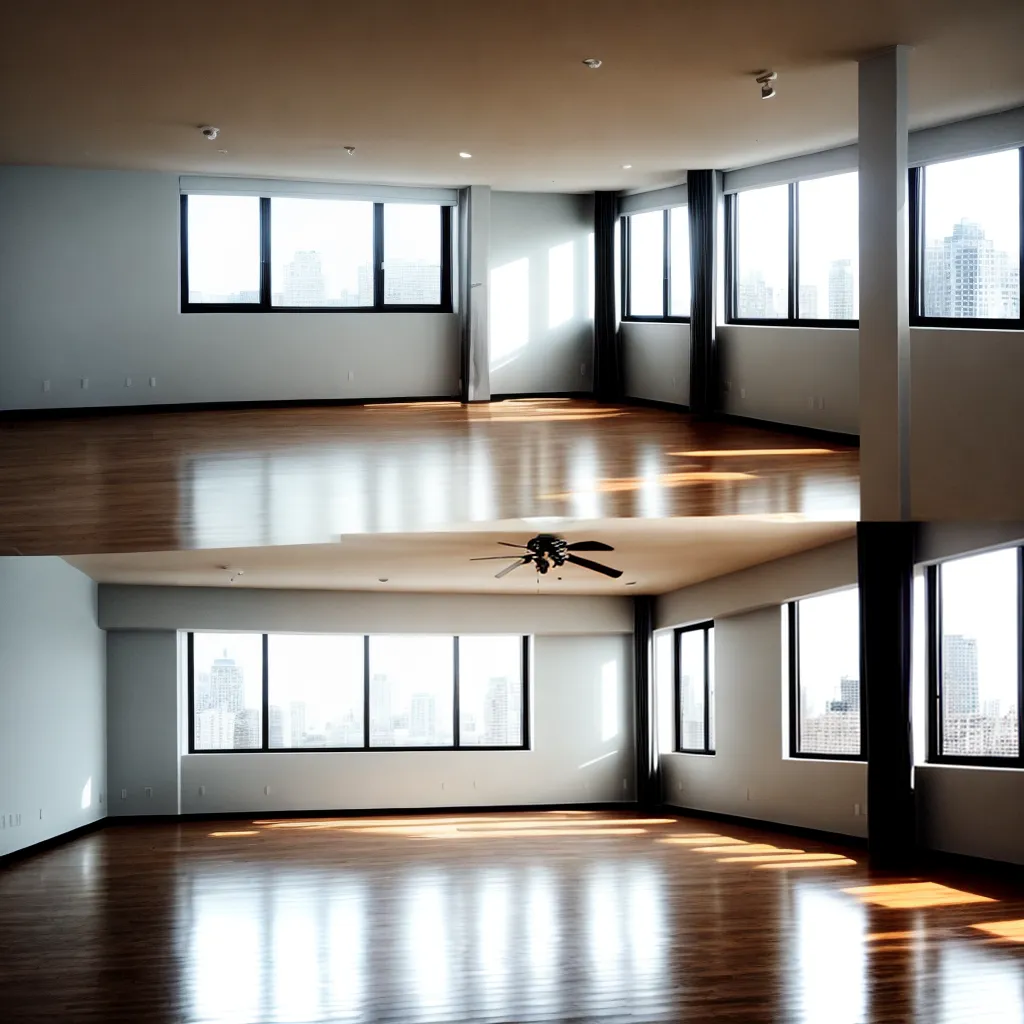estudio danca janelas espelho piso madeira