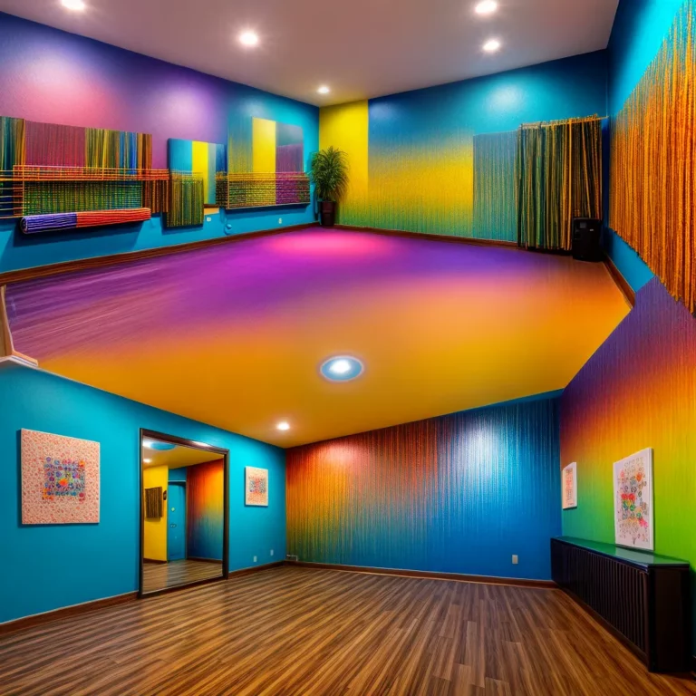 O uso de cores e texturas na decoração de estúdios de dança