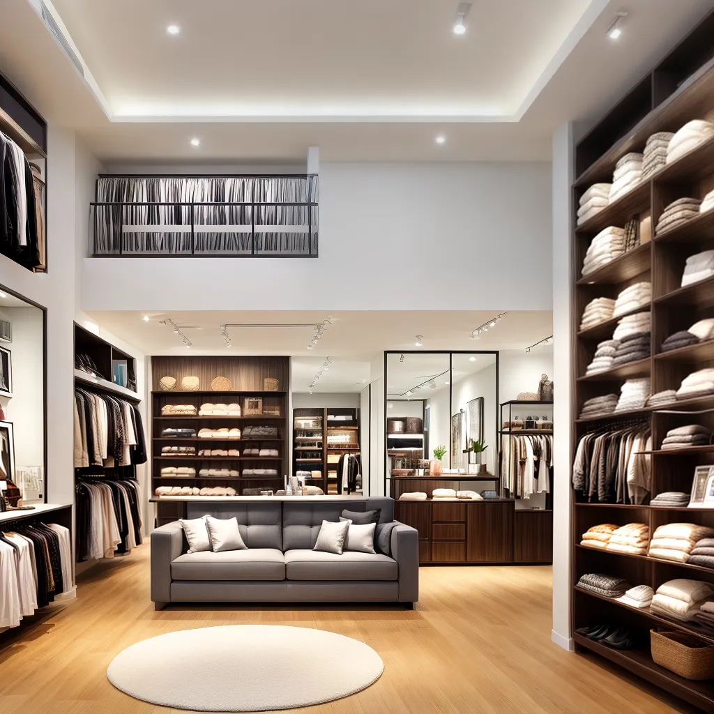 boutique espaco criativo prateleiras roupas