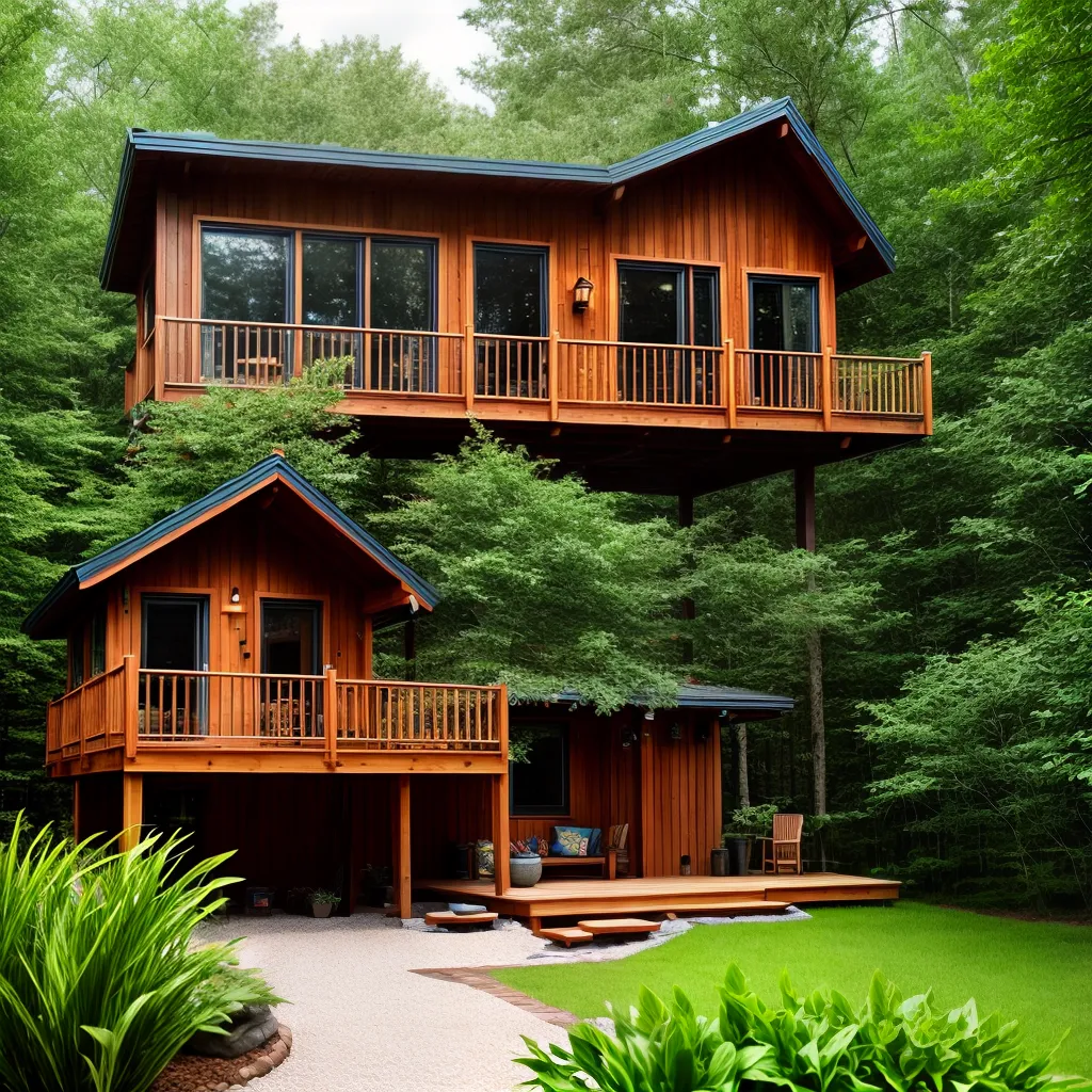 casa pequena floresta jardim hammock