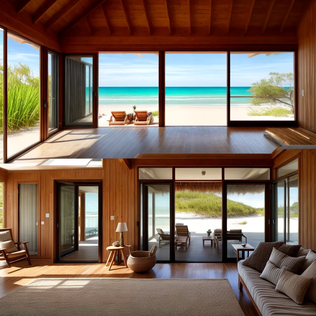 O uso de materiais naturais na decoração de casas na praia