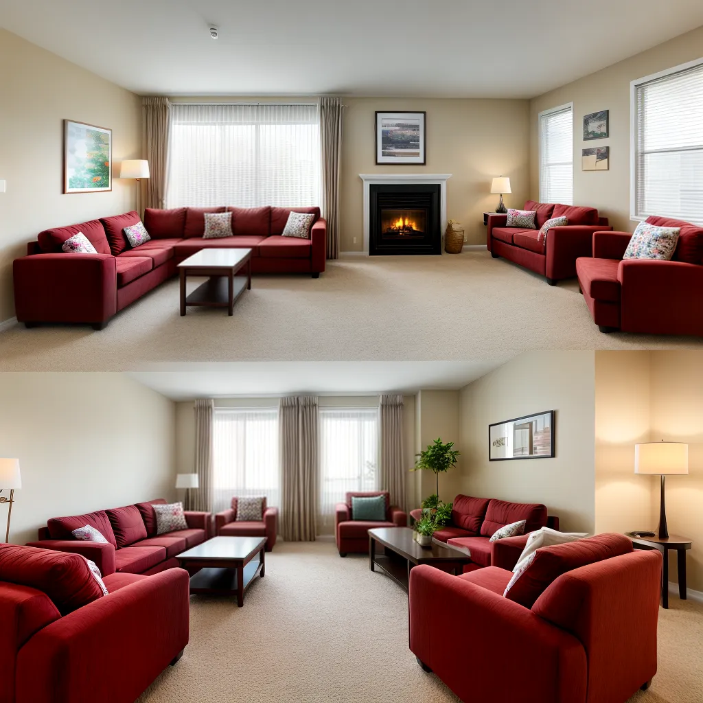 sala feng shui sofa espelho harmonia