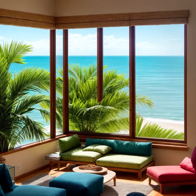 O uso de plantas na decoração de casas na praia