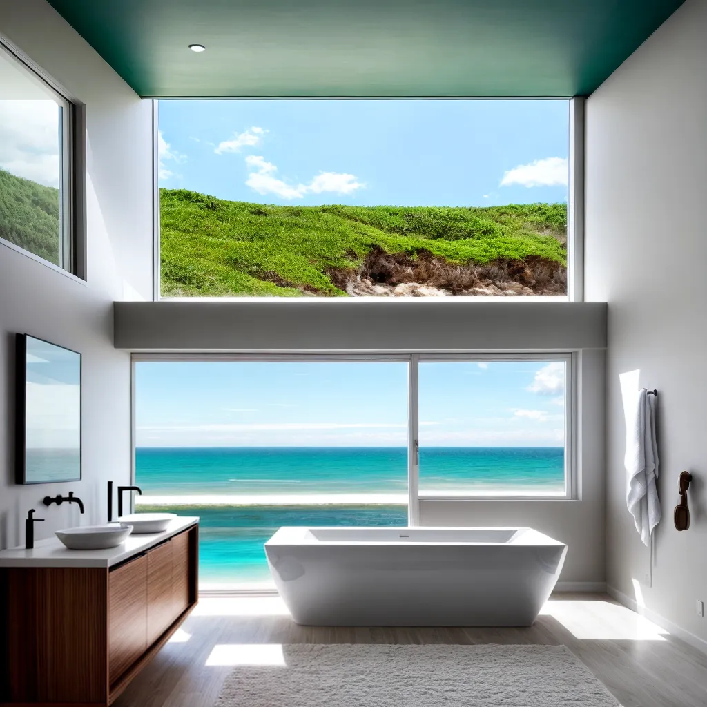 Como criar um banheiro funcional e atraente em casas na praia