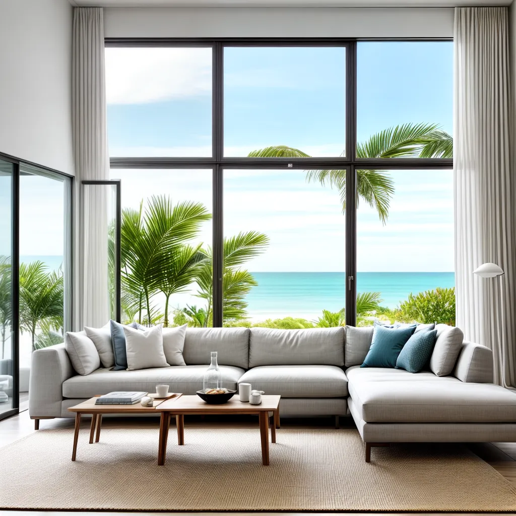 A influência do minimalismo na decoração de casas na praia