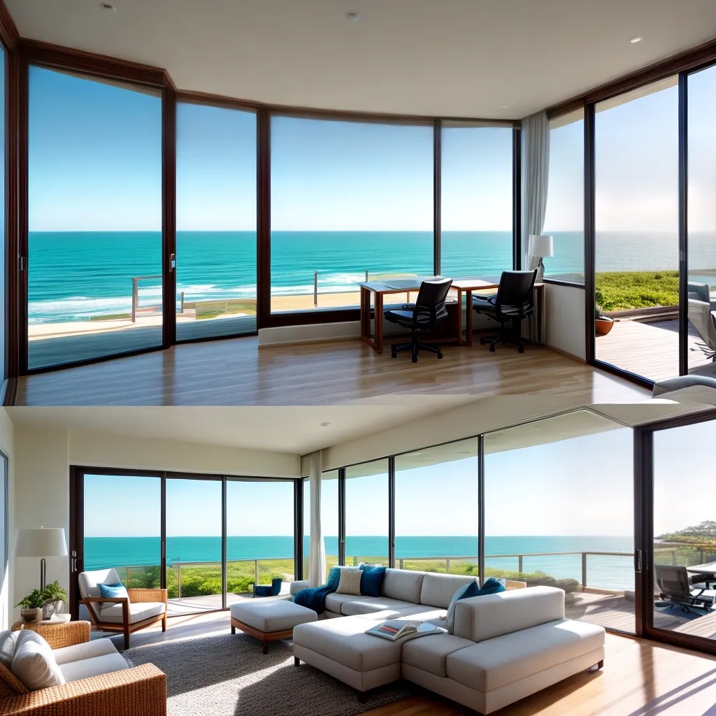 escritorio casa vista mar tranquilidade