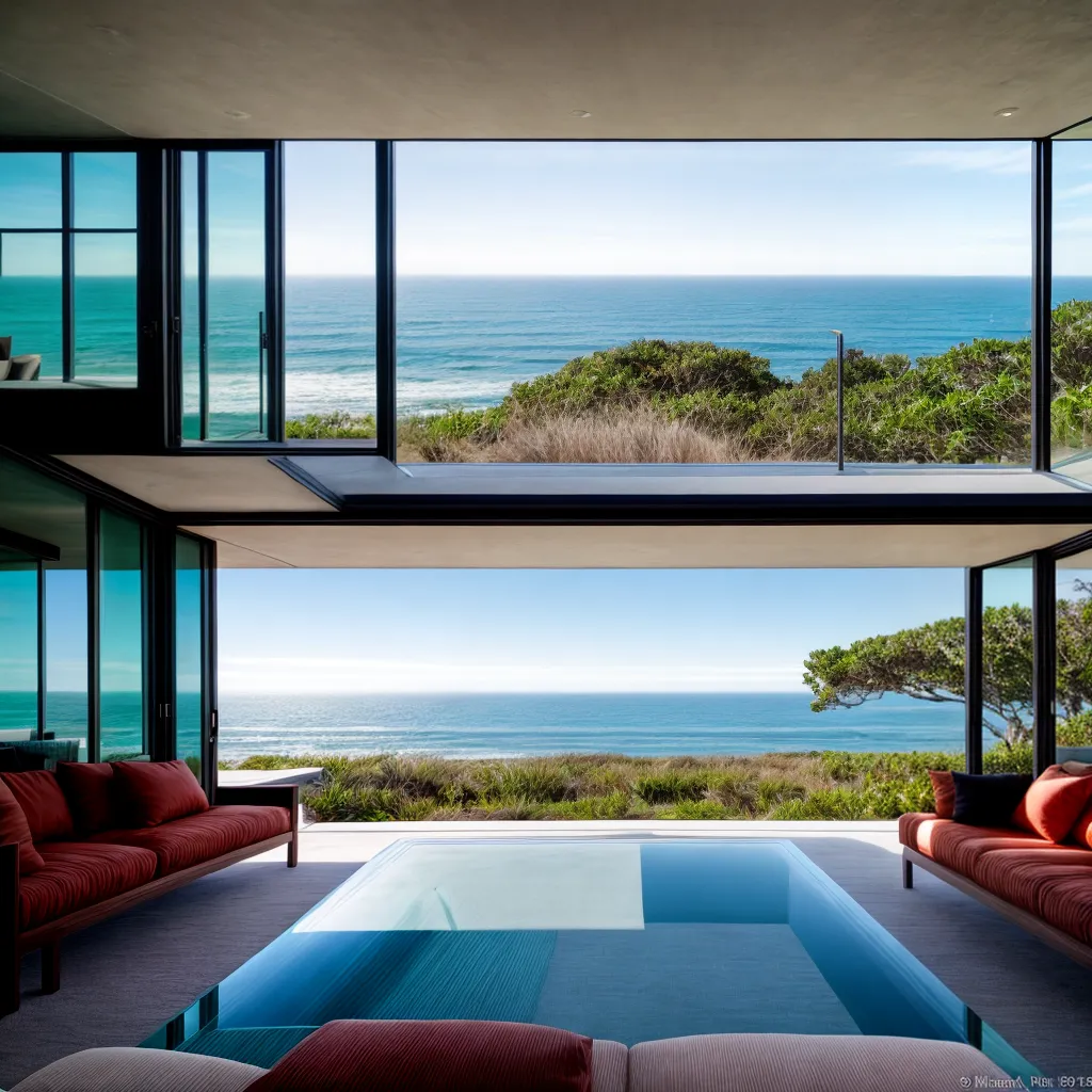 casa praia janelas vidro vista oceano casa praia janelas vidro vista oceano