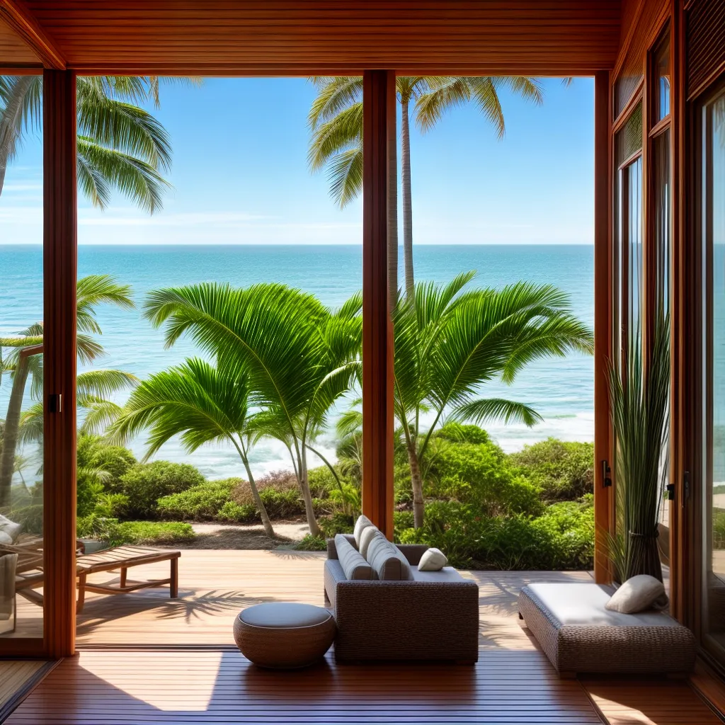 casa praia janelas brisa meditacao
