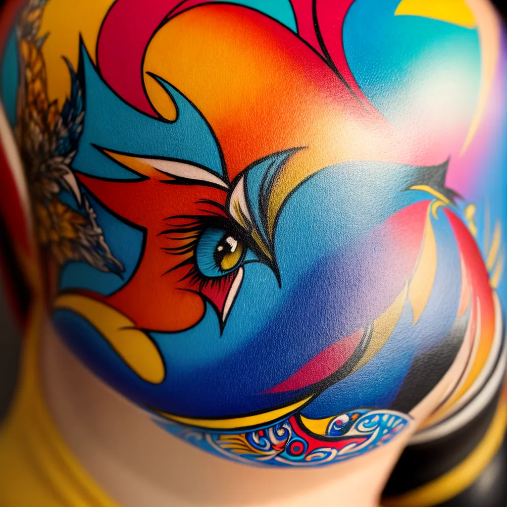 mural colorido tattoo estudio arte