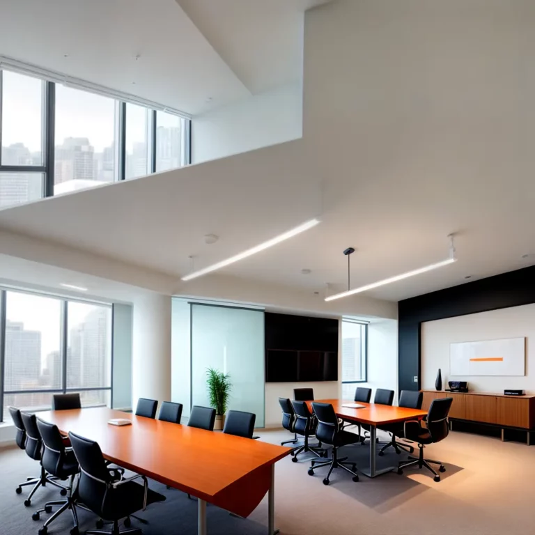 Decoração de salas de reunião com estilo minimalista