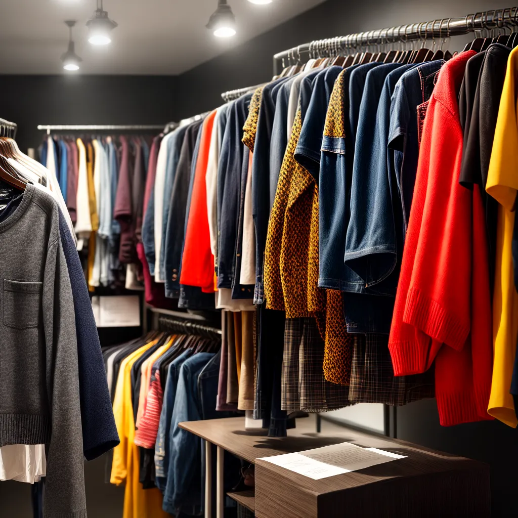 loja roupas iluminada destaque produtos