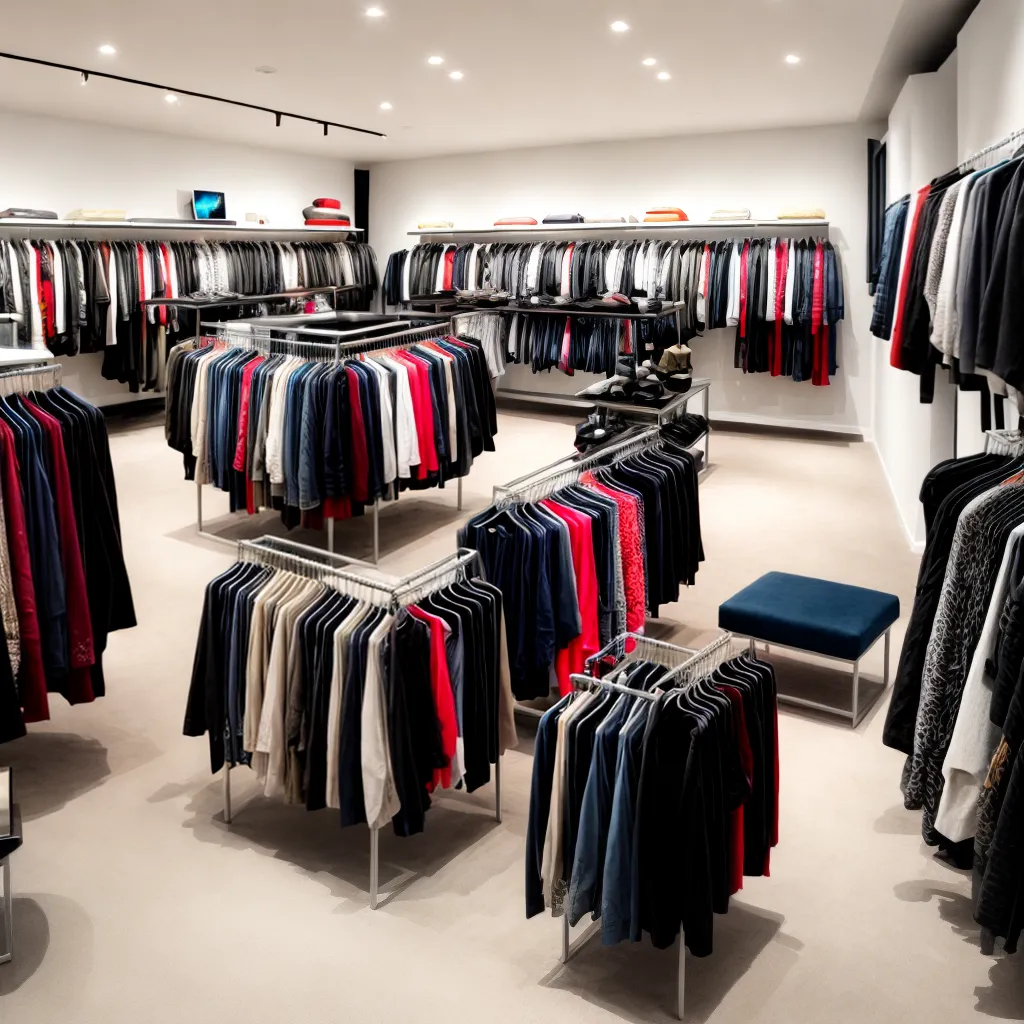 loja roupas moderna decoracao vibrante