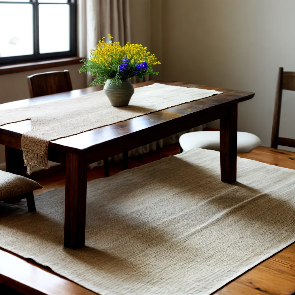 mesa rustica flores sol artesanato fazenda
