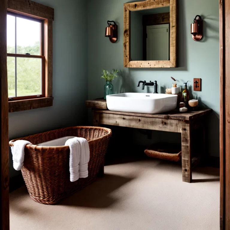 Ideias para decorar banheiros em casas de fazenda