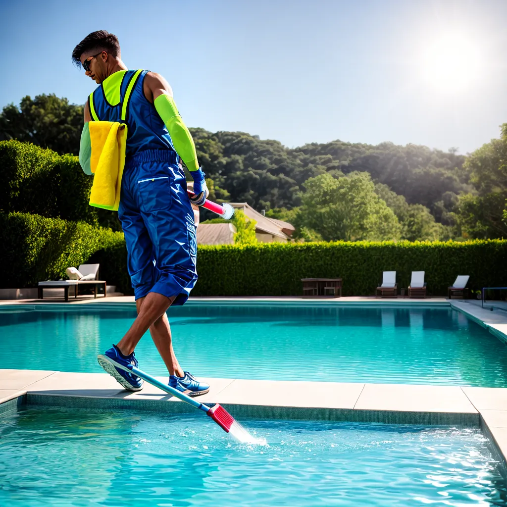 limpeza piscina brilho sol