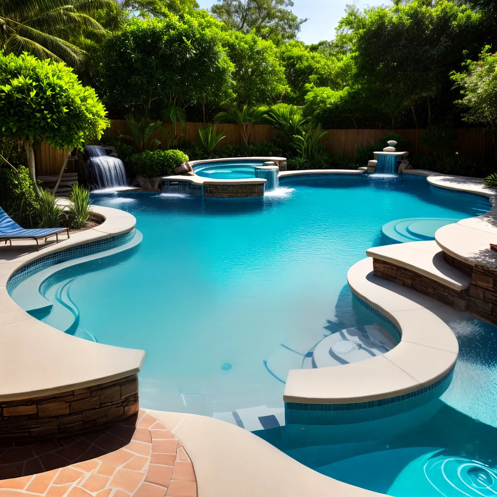 piscina cristalina natureza sol