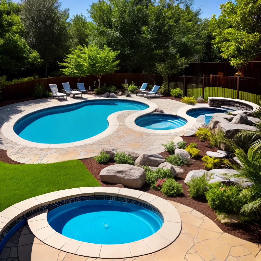 jardim piscina familia fogueira