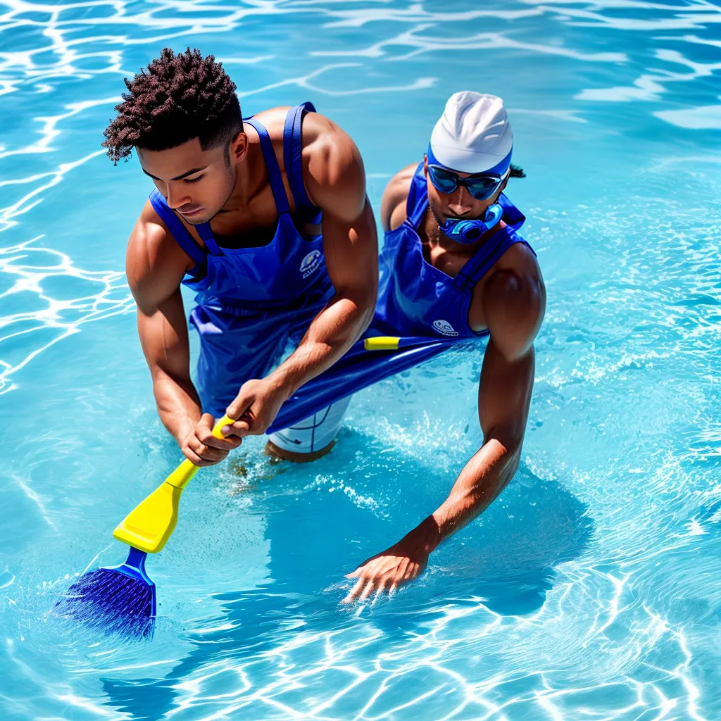limpeza piscina brilho agua sol