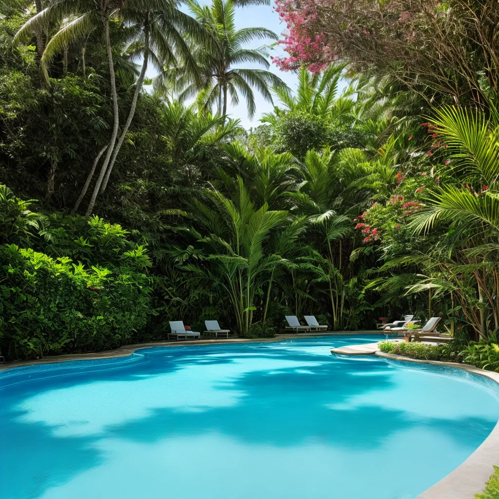 piscina azul brilhante natureza