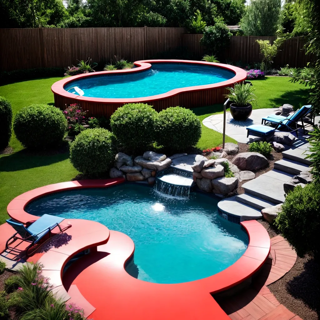 cena jardim piscina familia