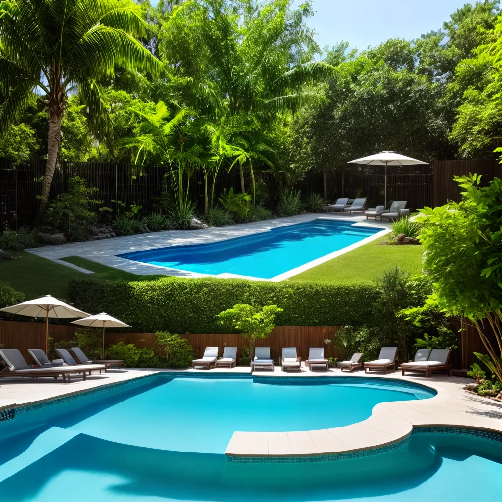 piscina azul jardim natureza limpeza