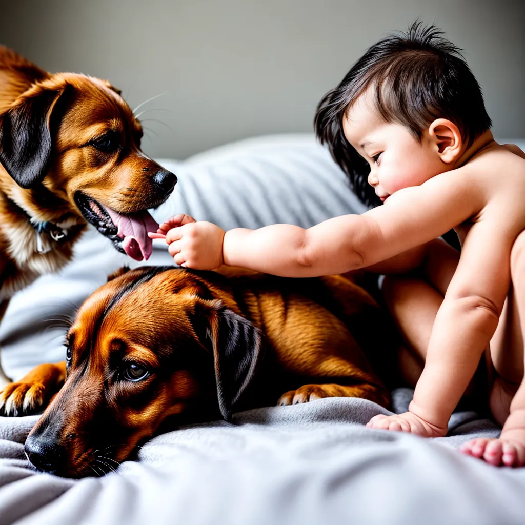 bebe cachorro interacao amor