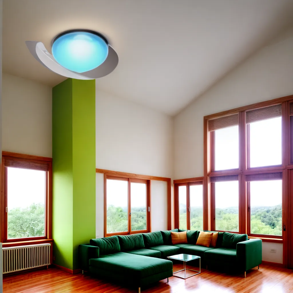 sala iluminada jardim verde energia