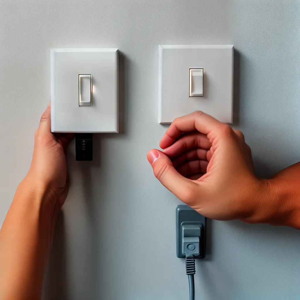 economia energia mao interruptor