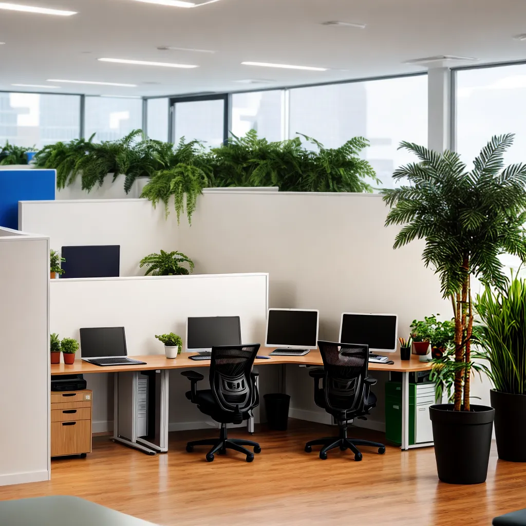 escritorio iluminado led plantas sustentavel