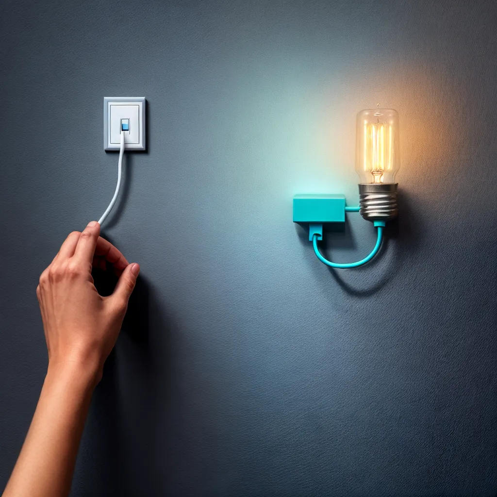 economia energia interruptor mao