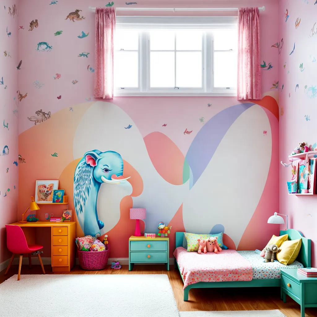 quarto infantil papel de parede animais