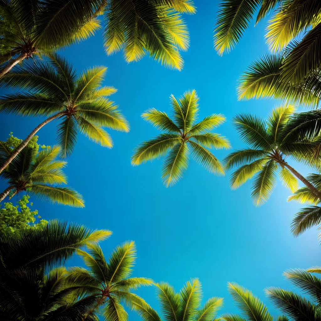 papel de parede tropical folhas palmeiras