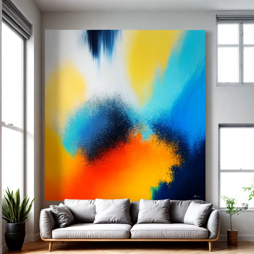 pintura abstrata vibrante personalidade