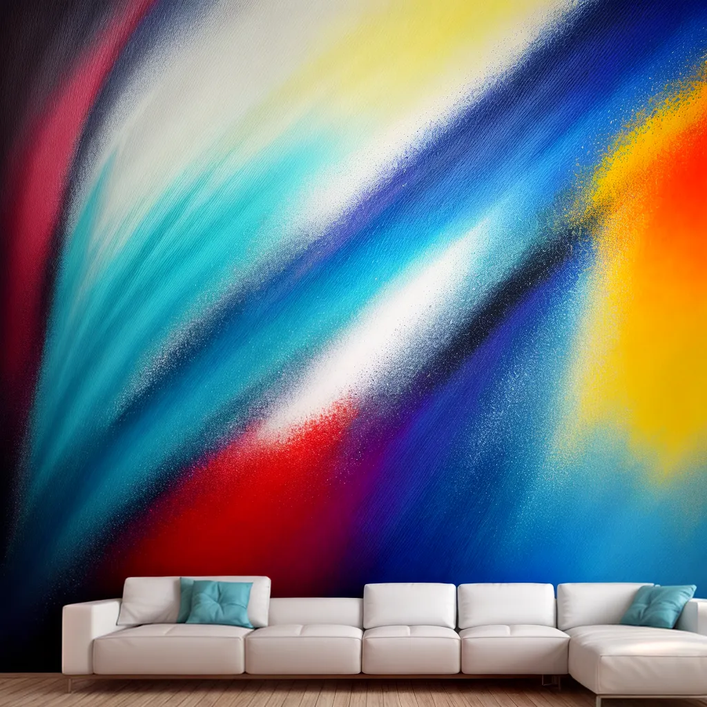 pintura abstrata vibrante
