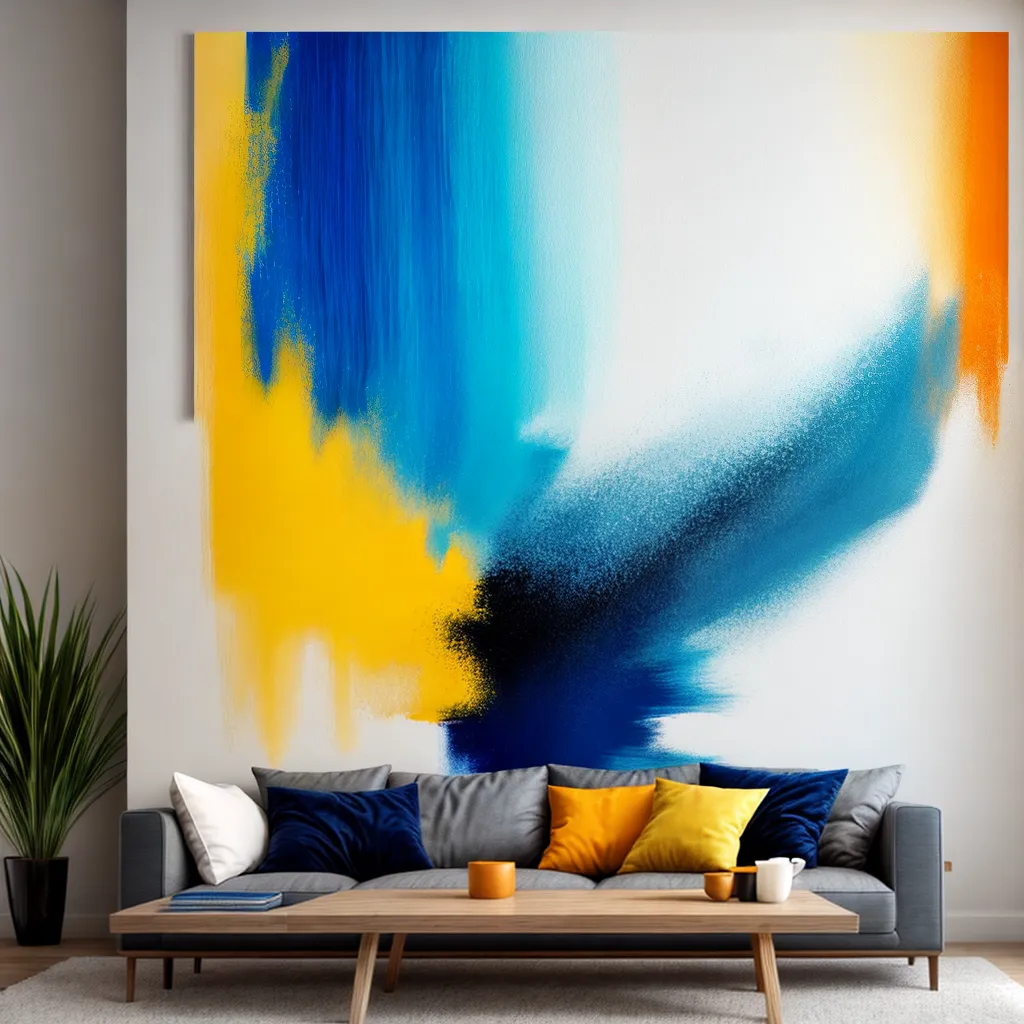 pintura abstrata cores vibrantes