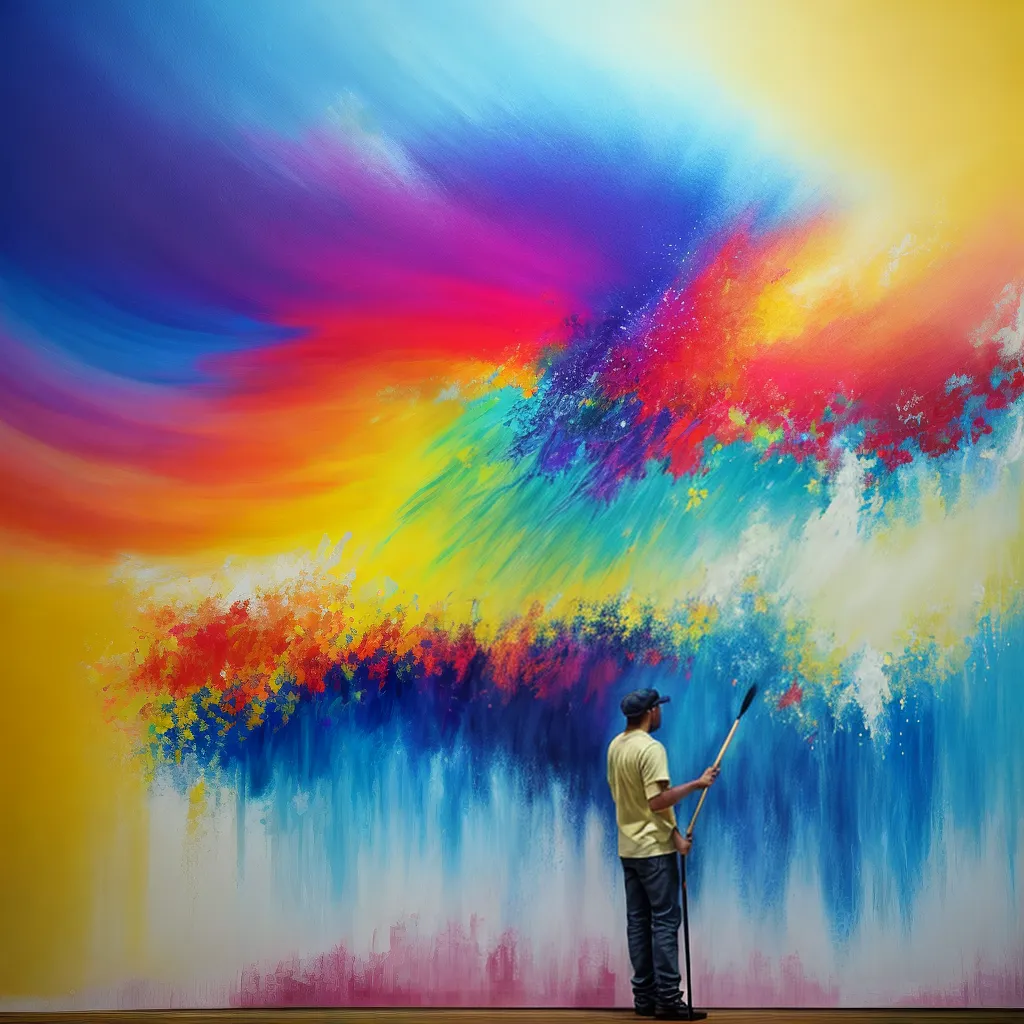 arte nomeando pintor pensativo cores