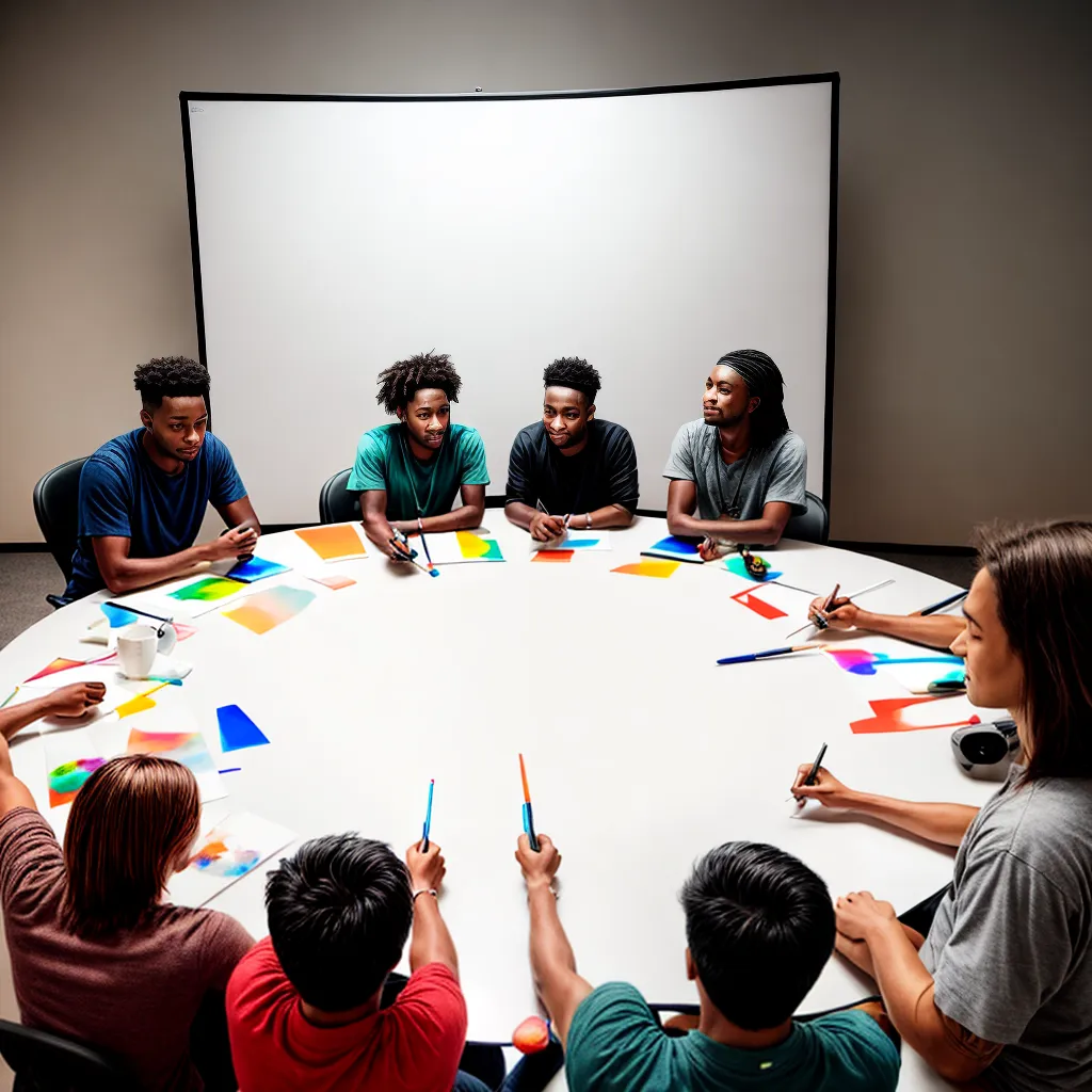 artistas brainstorm nome coletivo discussao